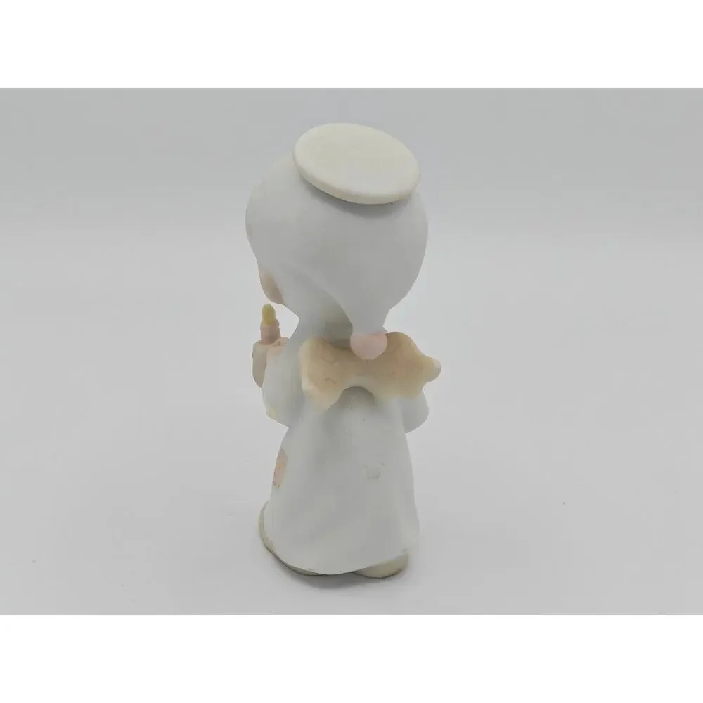 Precious Moments E2365 The First Noel‎ Boy Angel Enesco 1982 Porcelain Figurine